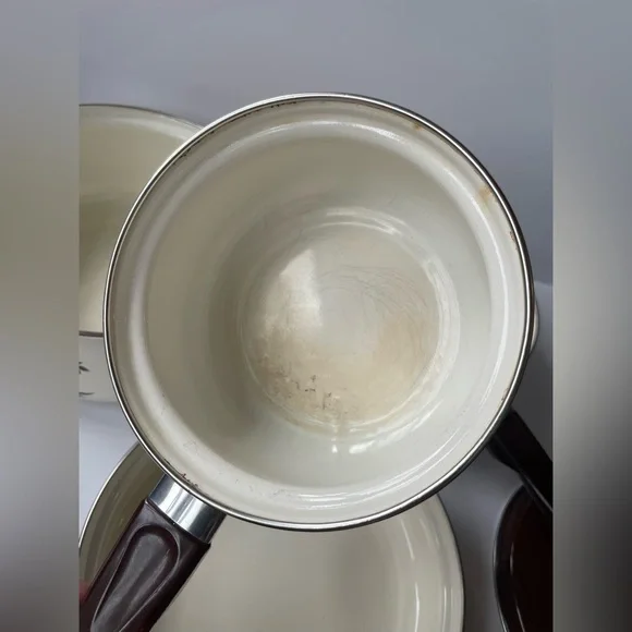 SOLD//Vintage 1970s Sears “Merry Mushroom” Pots and Pans, Set of 4 - Picture 8 of 10